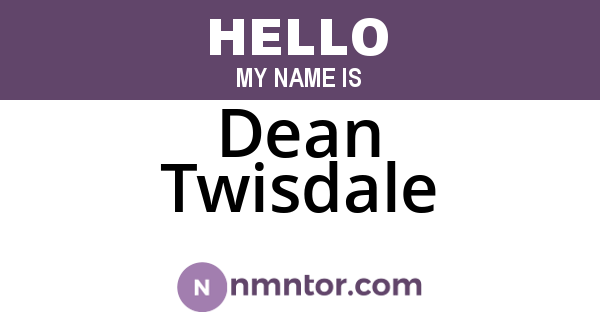 Dean Twisdale