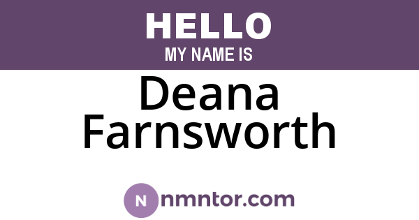 Deana Farnsworth