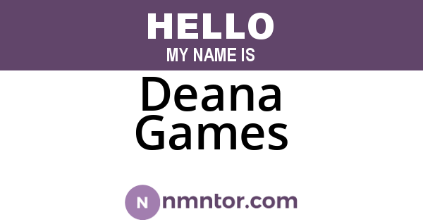 Deana Games
