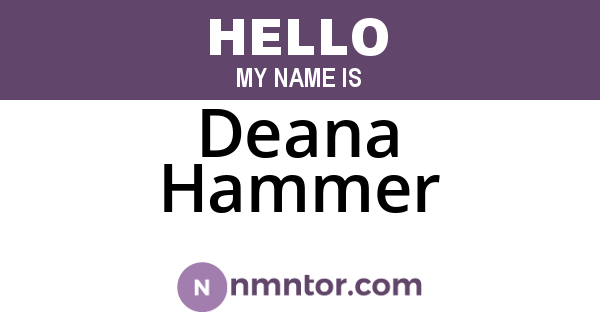 Deana Hammer