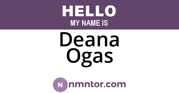 Deana Ogas