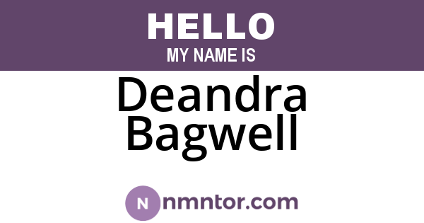 Deandra Bagwell