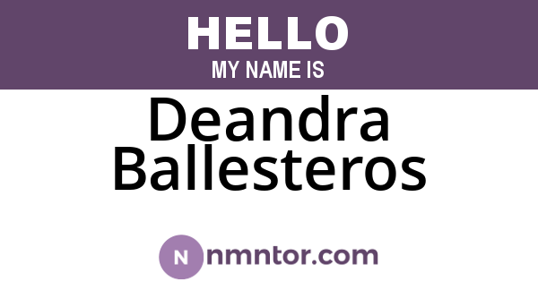 Deandra Ballesteros