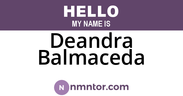 Deandra Balmaceda