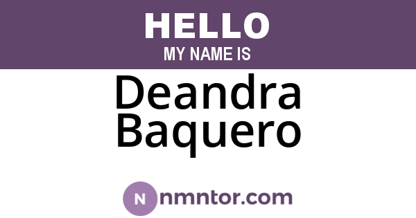 Deandra Baquero