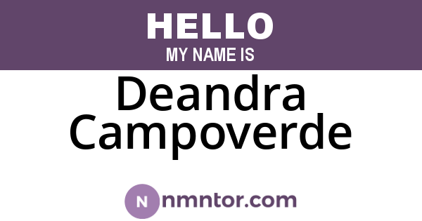 Deandra Campoverde
