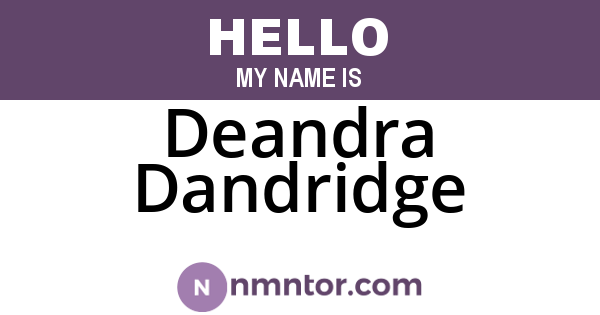 Deandra Dandridge