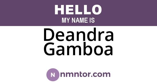 Deandra Gamboa