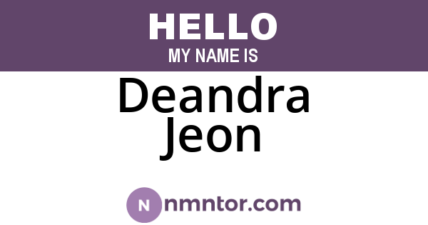 Deandra Jeon