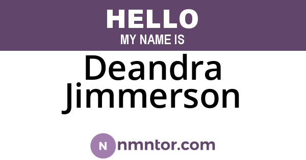 Deandra Jimmerson