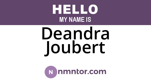 Deandra Joubert