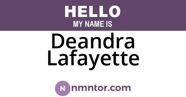 Deandra Lafayette