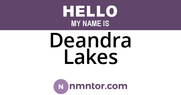 Deandra Lakes