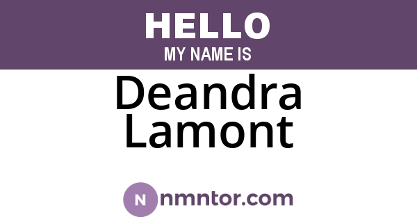 Deandra Lamont