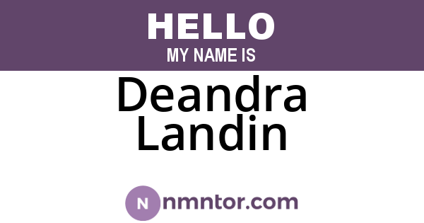 Deandra Landin