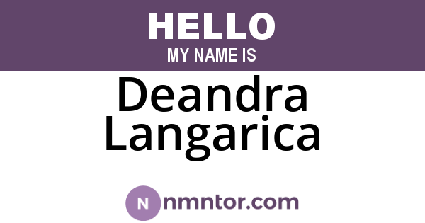 Deandra Langarica