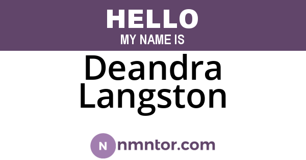 Deandra Langston
