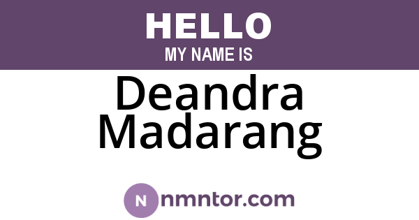 Deandra Madarang