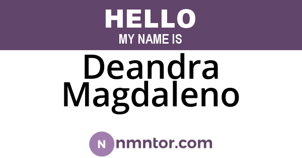Deandra Magdaleno