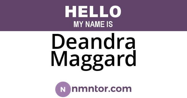 Deandra Maggard