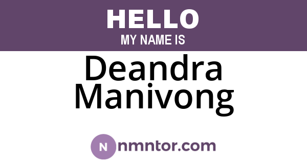 Deandra Manivong
