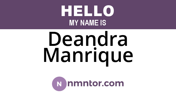 Deandra Manrique
