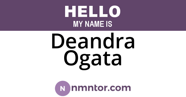 Deandra Ogata