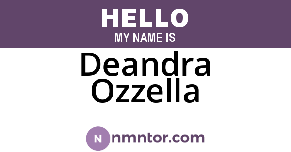 Deandra Ozzella