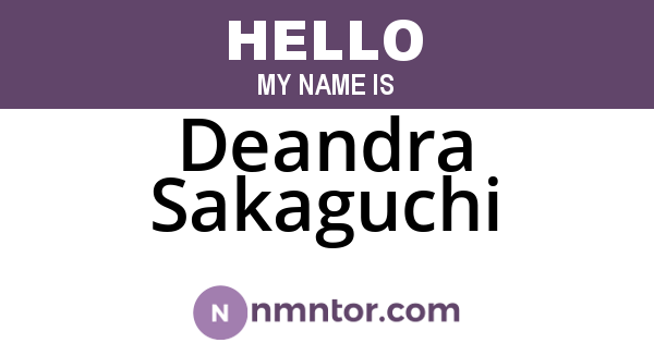 Deandra Sakaguchi