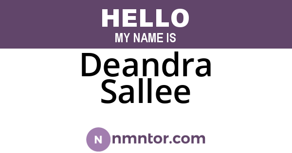 Deandra Sallee