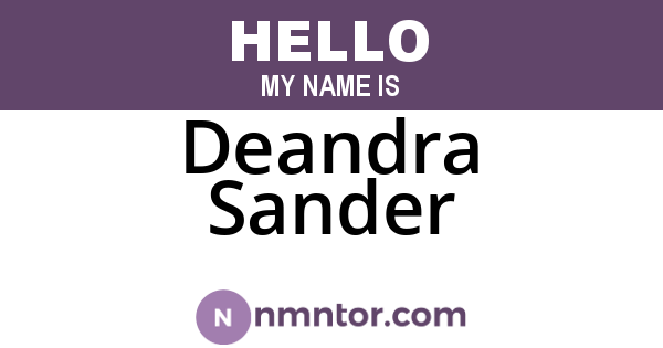 Deandra Sander