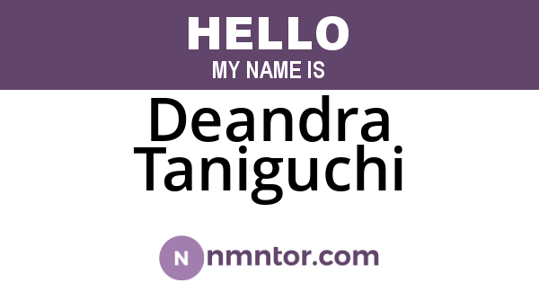 Deandra Taniguchi