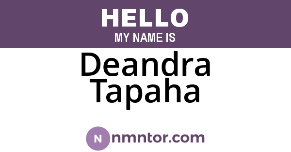 Deandra Tapaha