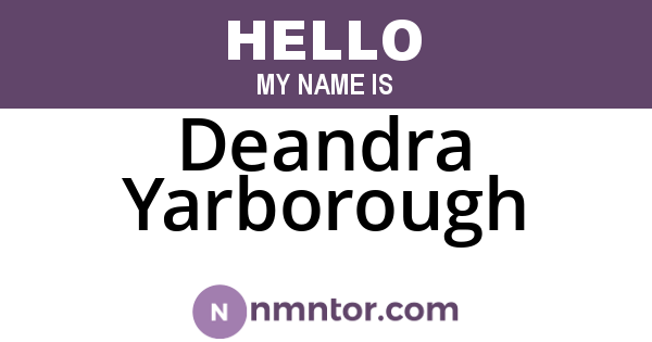 Deandra Yarborough
