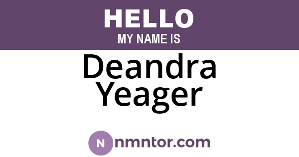 Deandra Yeager