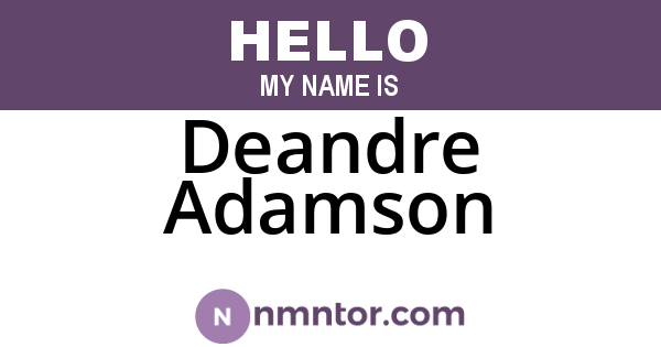 Deandre Adamson