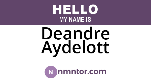 Deandre Aydelott