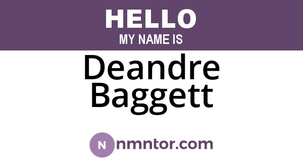 Deandre Baggett