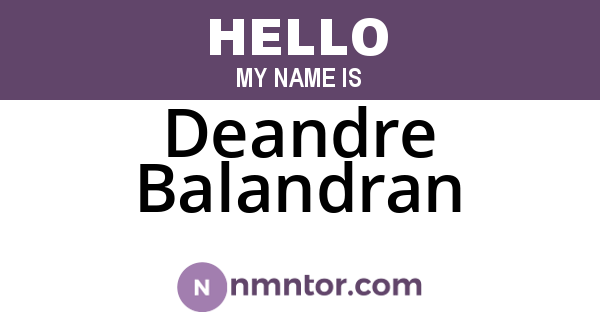 Deandre Balandran