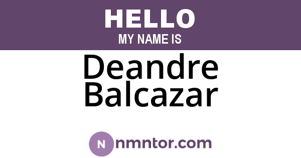 Deandre Balcazar
