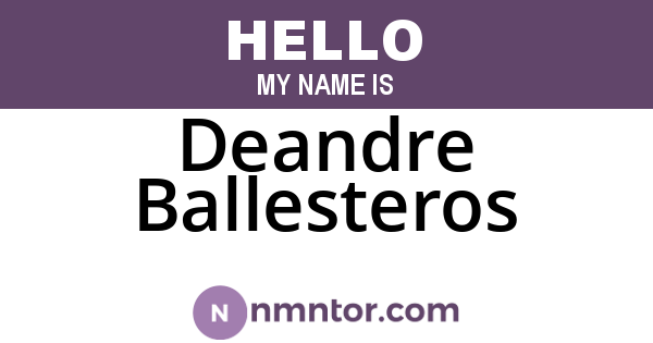 Deandre Ballesteros