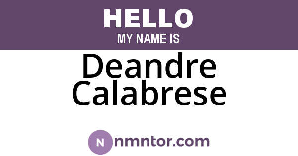 Deandre Calabrese