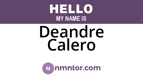 Deandre Calero