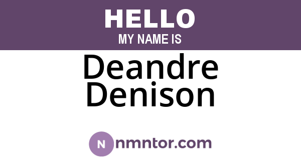 Deandre Denison