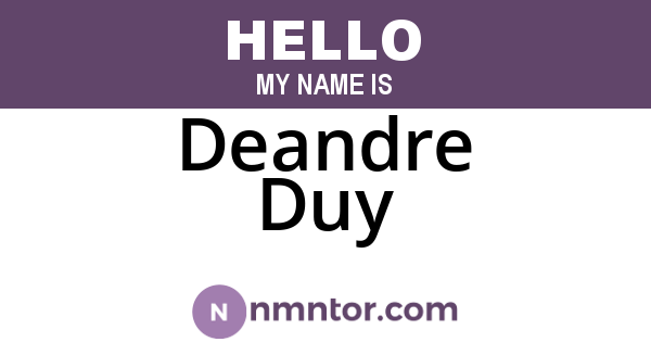 Deandre Duy