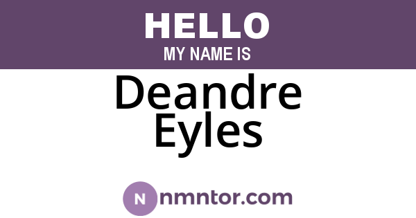 Deandre Eyles