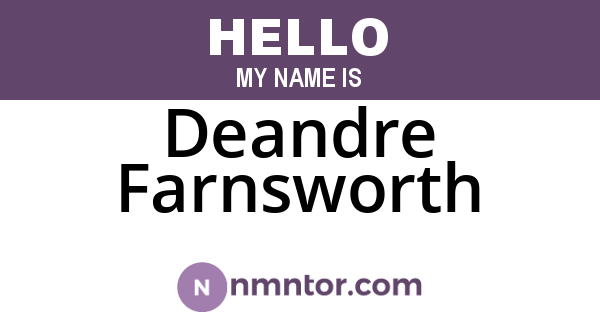 Deandre Farnsworth