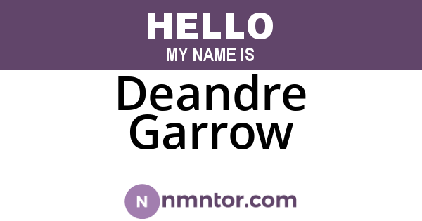 Deandre Garrow