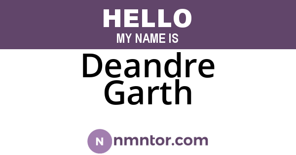 Deandre Garth