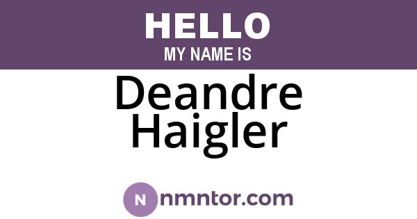 Deandre Haigler